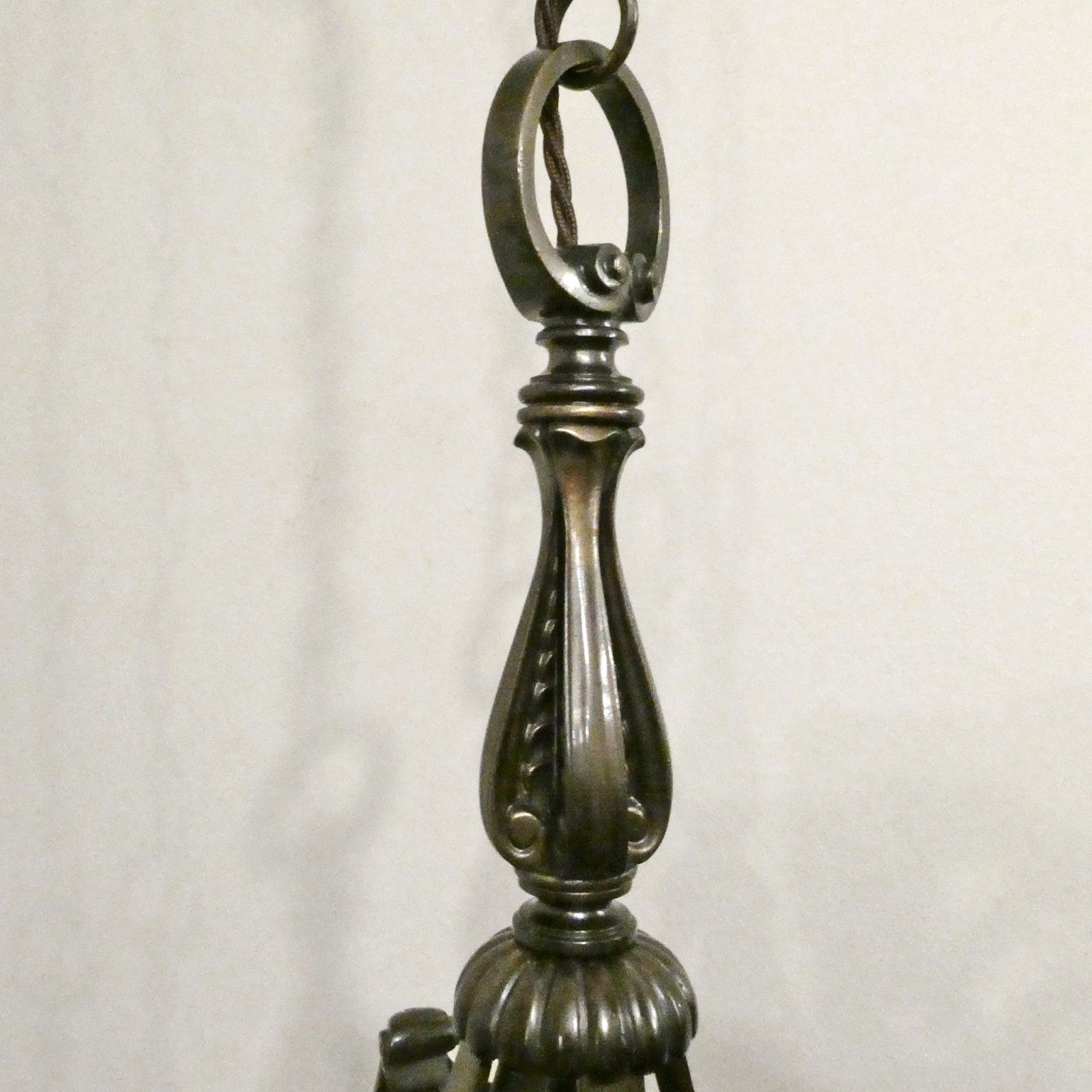Pair Of Art Nouveau Bronze Pendant Lanterns Attributed To F&C Osler photo vintage