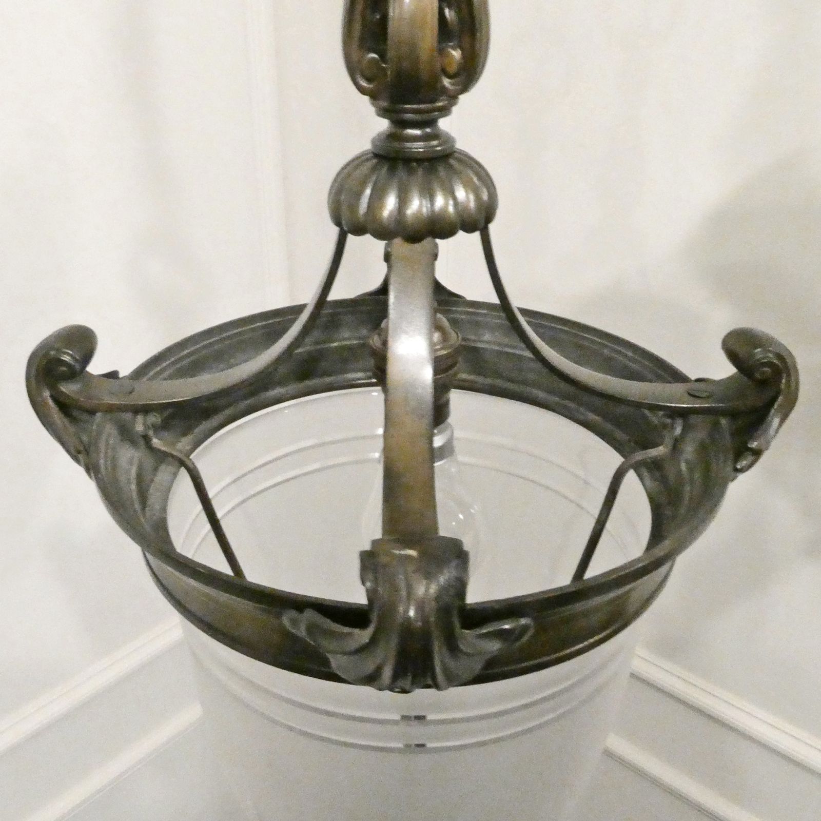 photo buy Pair Of Art Nouveau Bronze Pendant Lanterns Attributed To F&C Osler