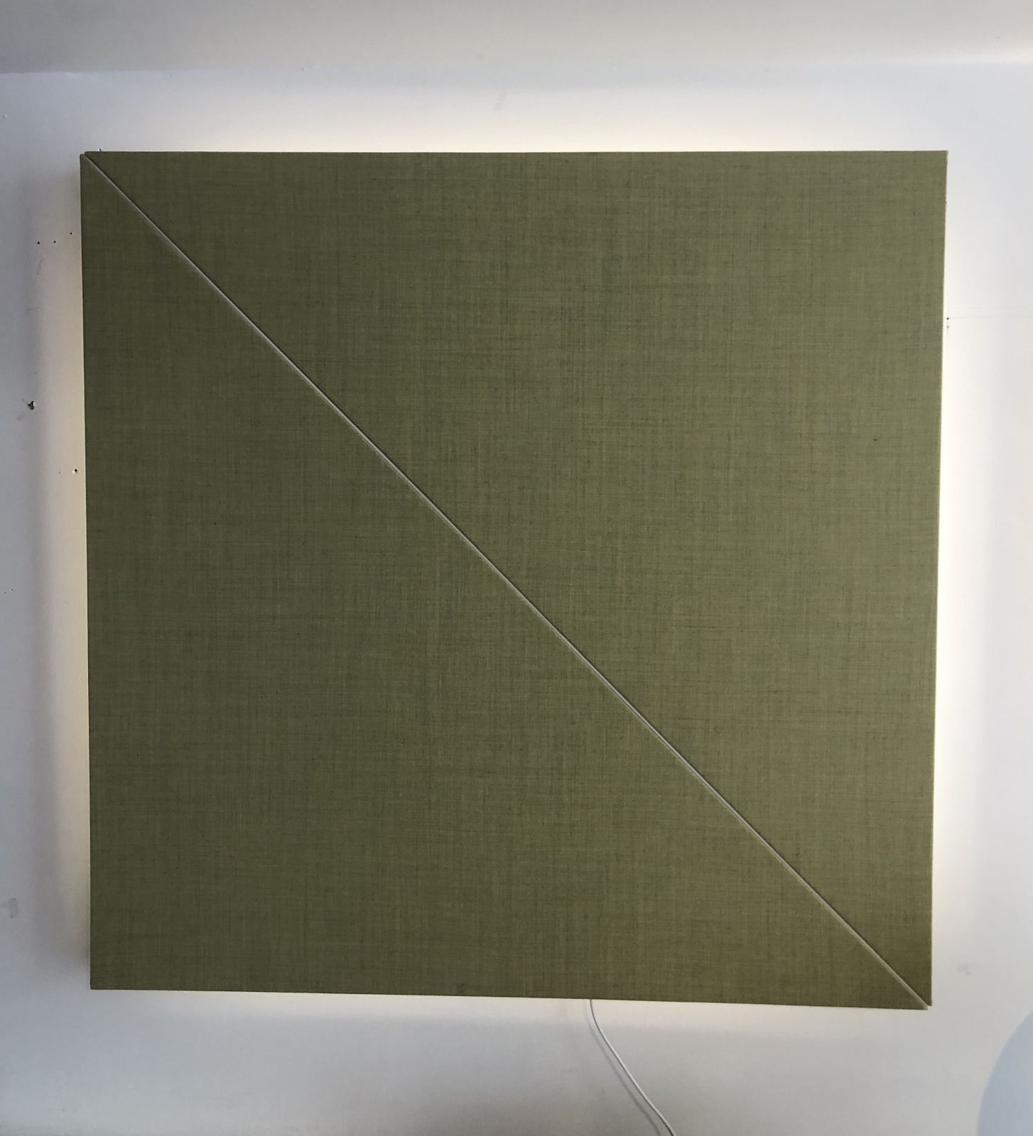 Square Arper Parentesit Acoustic Wall Panel  In Green Fabric By Lievore Altherr Molina