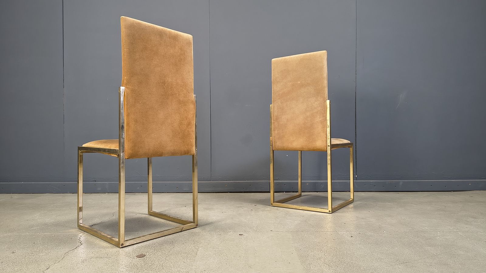 Brass Dining Chairs By Belgochrom, 1970s   Set Of 6 photo vinterior