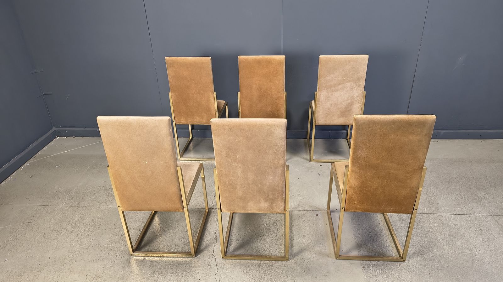 Brass Dining Chairs By Belgochrom, 1970s   Set Of 6 photo buy