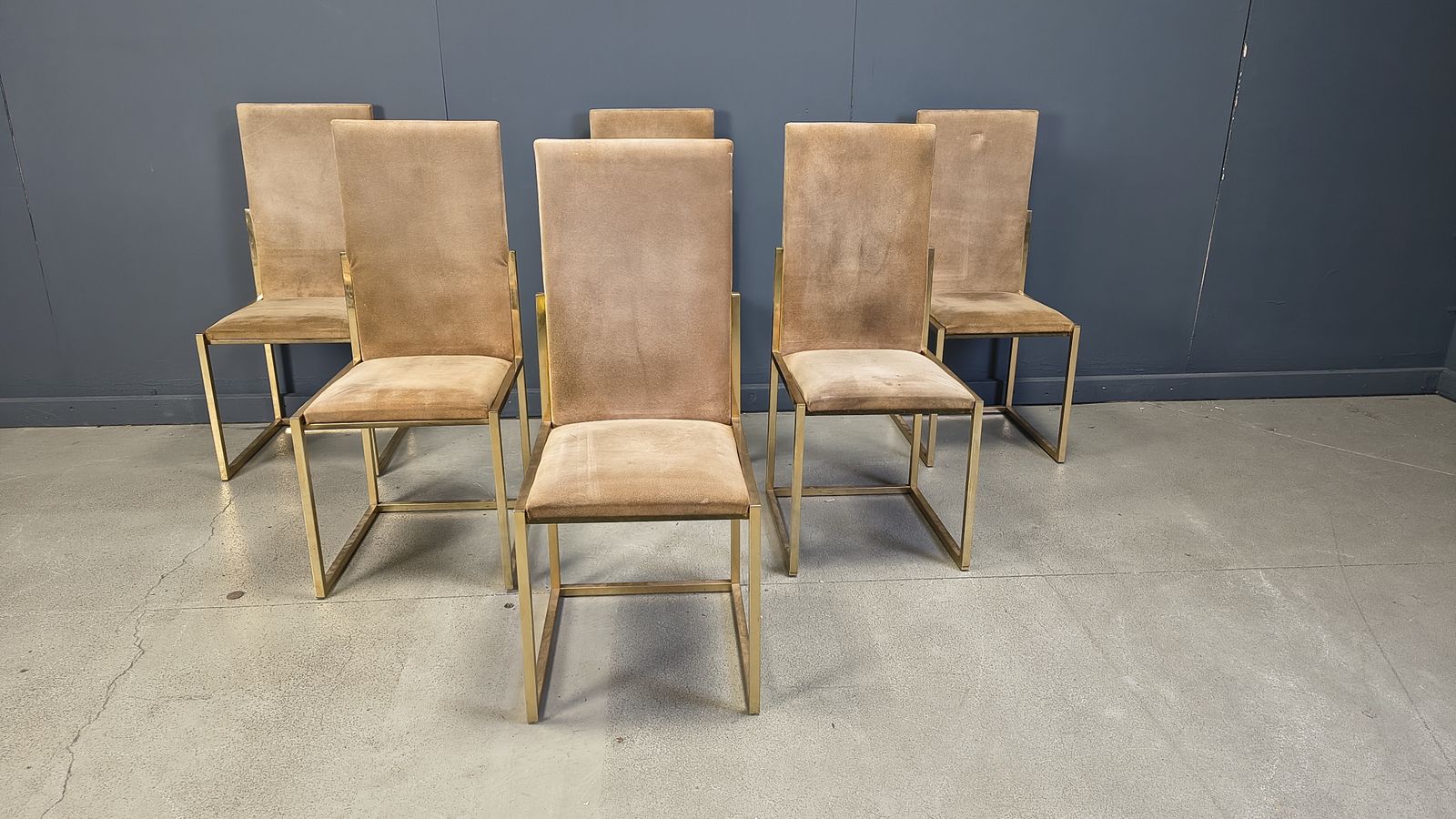 photo vintage Brass Dining Chairs By Belgochrom, 1970s   Set Of 6