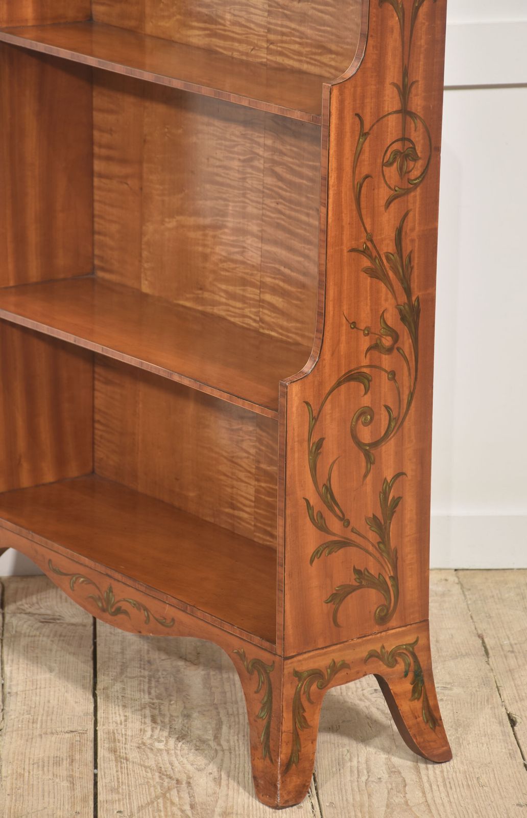 Satinwood Aesthetic Movement Open Bookcase photo furniture