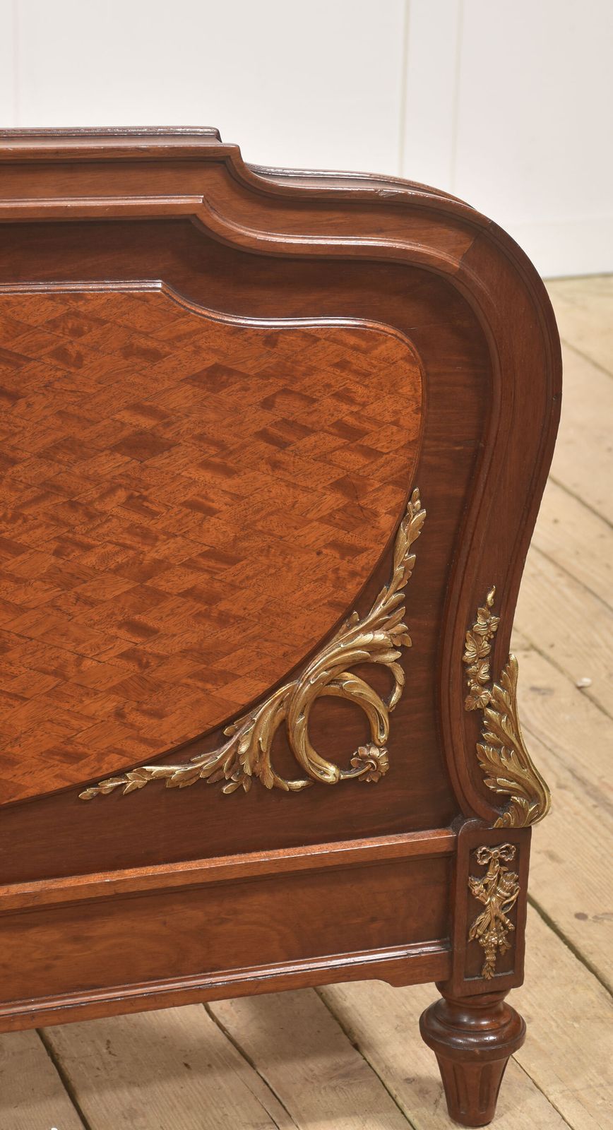 Furniture Fine Louis XVI Style Mahogany And Parquetry Double Bed photo