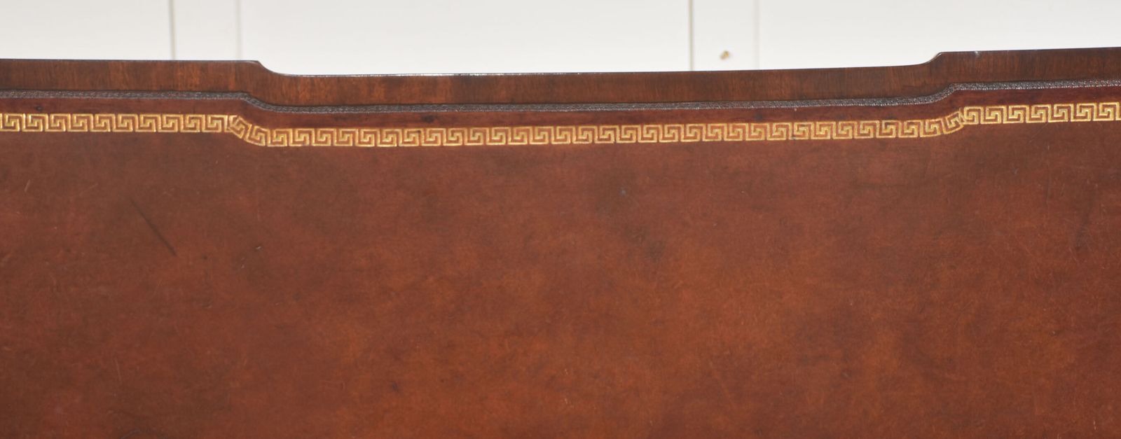 Mahogany Partner’s Pedestal Desk With Tooled Leather Top photo for sale