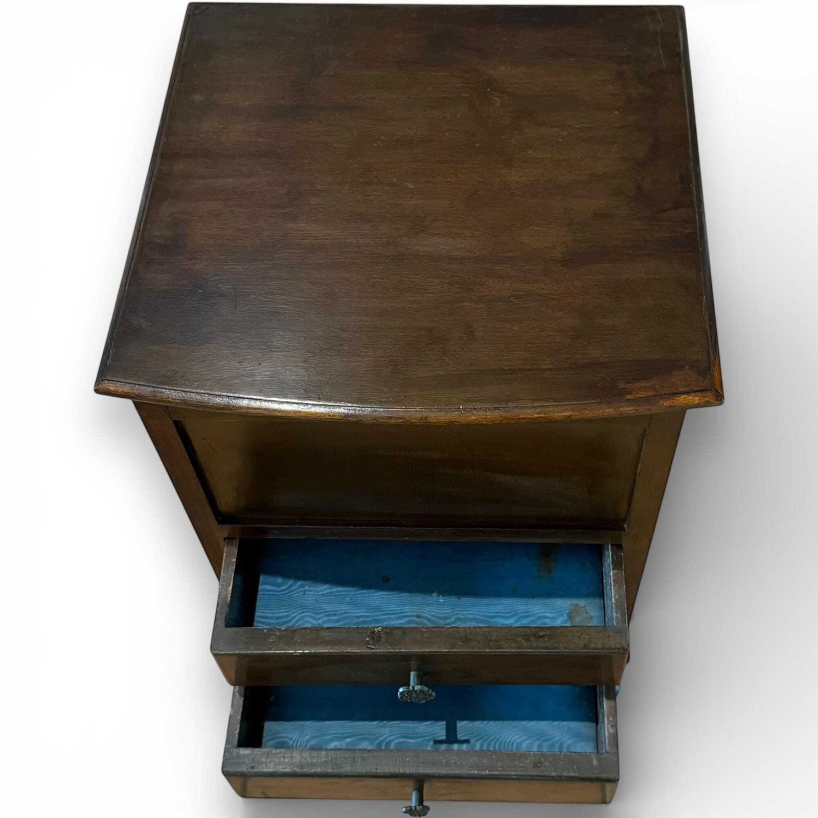Vintage Mahogany Sewing Cabinet Georgian Style Work Table Storage Box Early 20th Century photo 160.0
