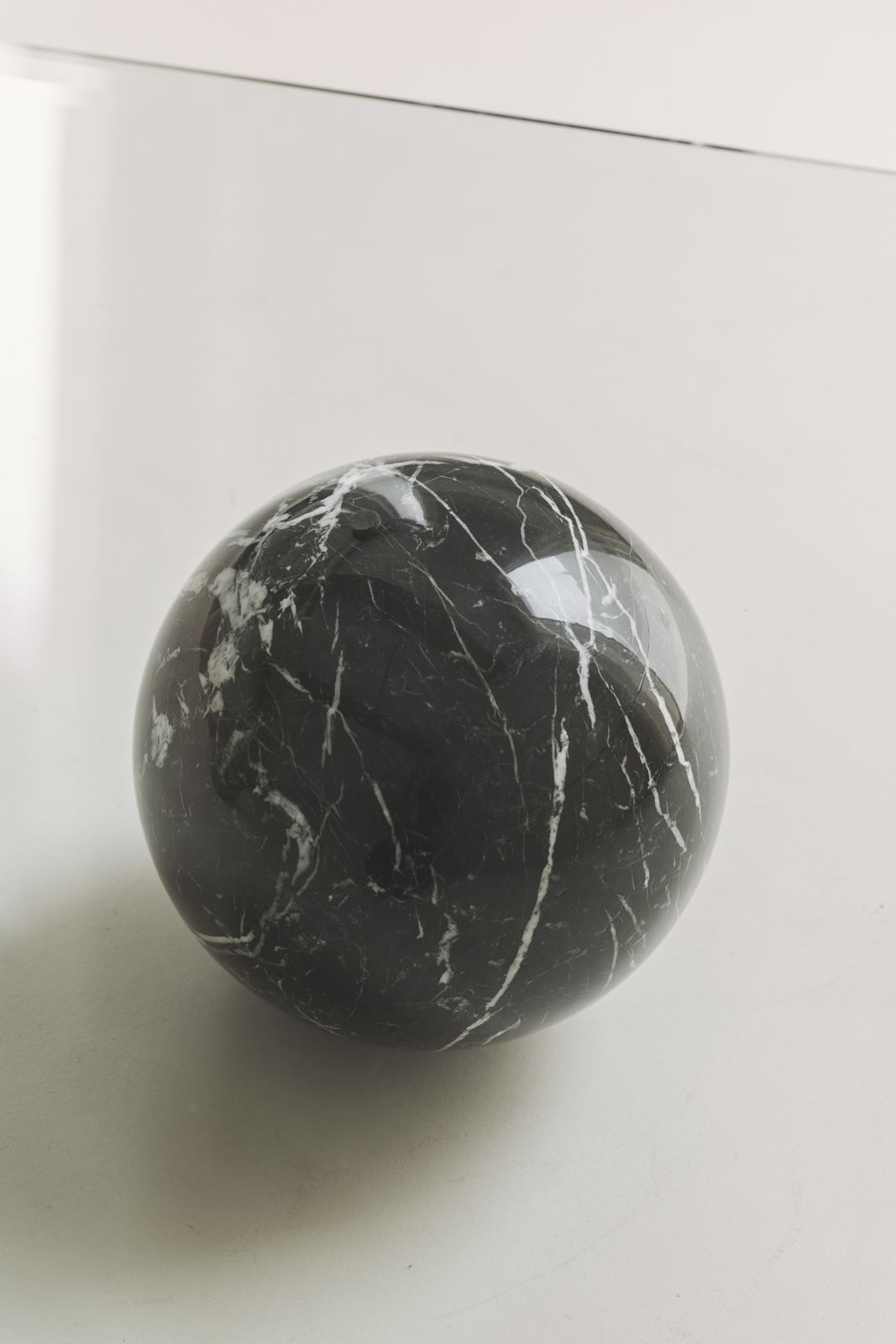 Square Marble & Glass Coffee Table In The Taste Of Massimo Vignelli, Italy 1970s photo vinterior