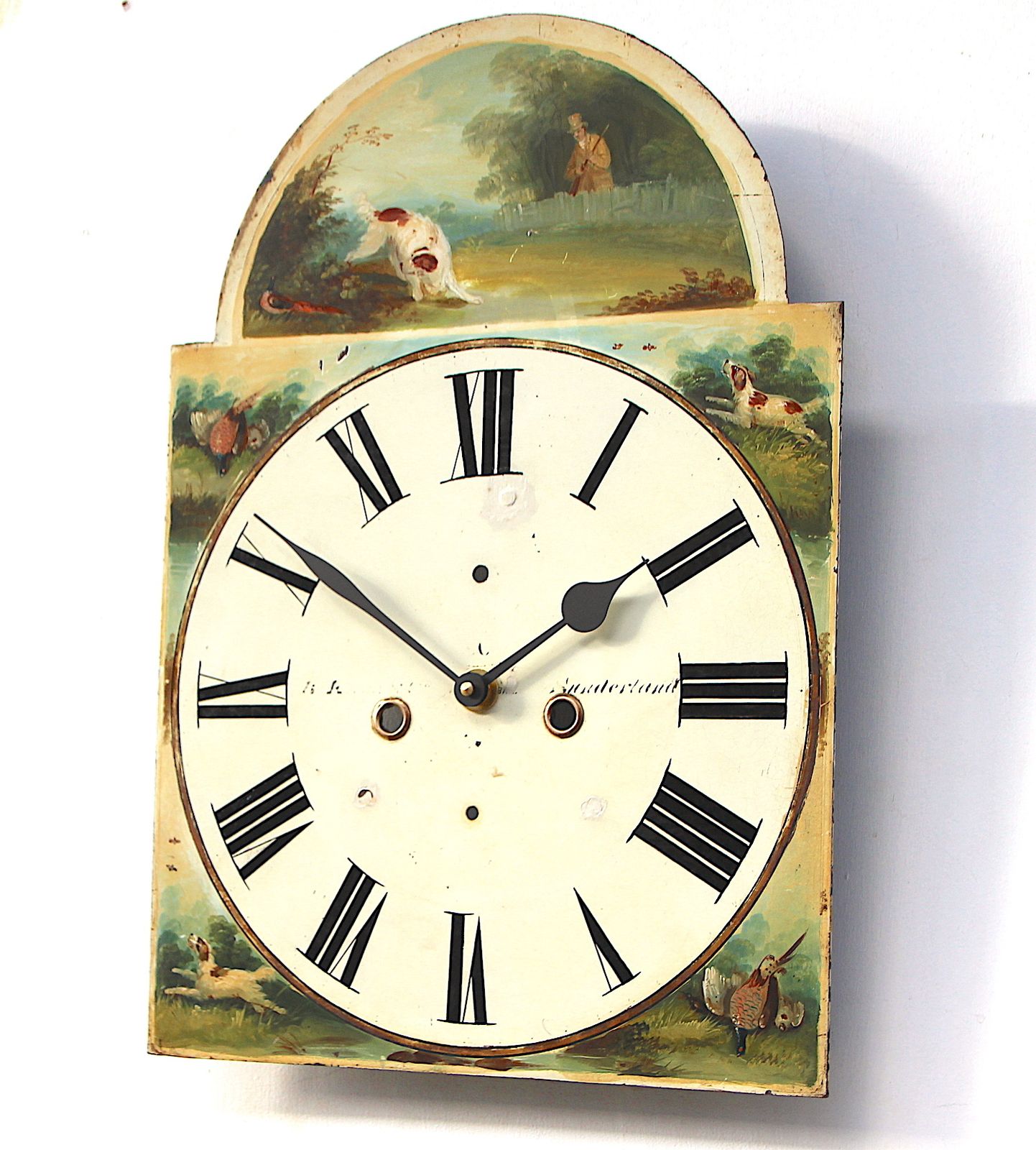 Original 18th Century Iron Grandfather/Longcase Clock Dial. Fully Guaranteed. London Timepiece photo for sale