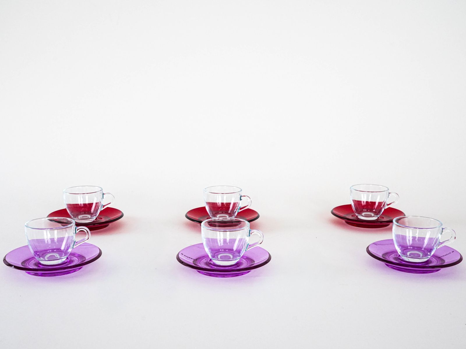 Set Glazen Kopjes, Italiaans Design, Jaren 1970, Geproduceerd Door Fratelli Guzzini photo for sale