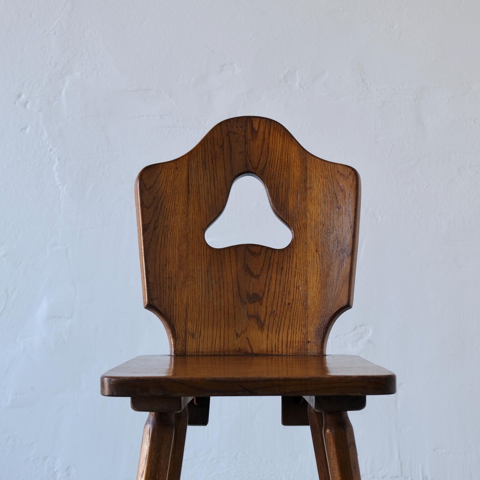 Brutalist Oak Bar Chair | Germany | 1950s photo furniture