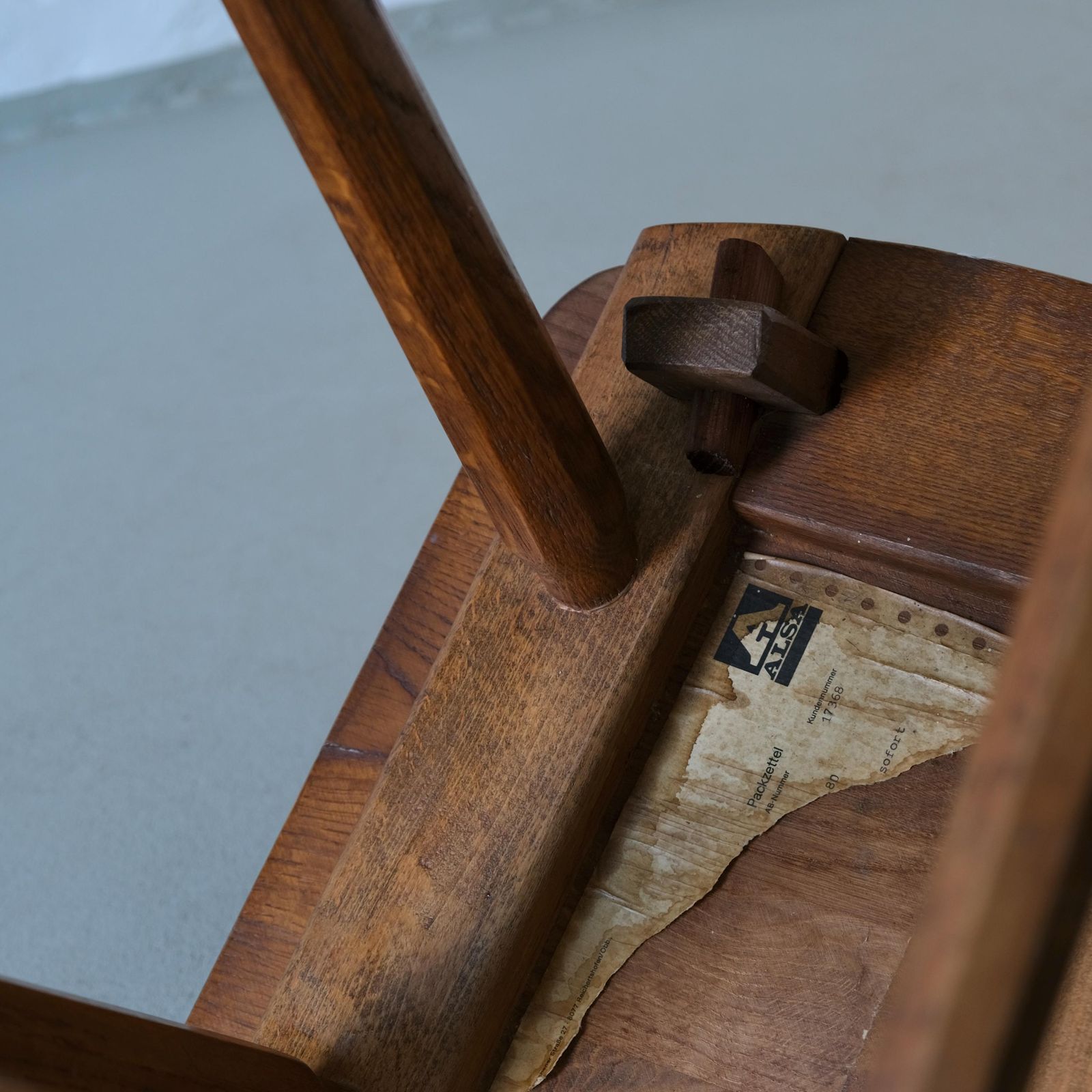 Brutalist Oak Bar Chair | Germany | 1950s photo vinterior