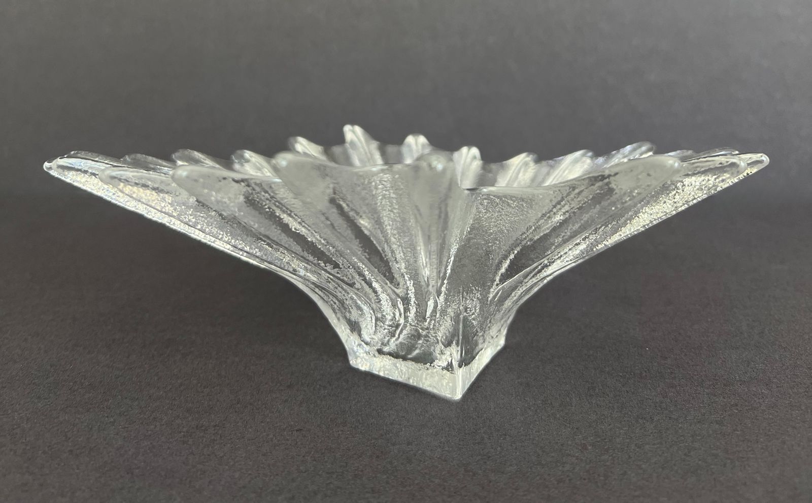Vintage Dartington Lead Crystal Glass Bowl Anita Harris Palm Leaf Starburst photo 60.0