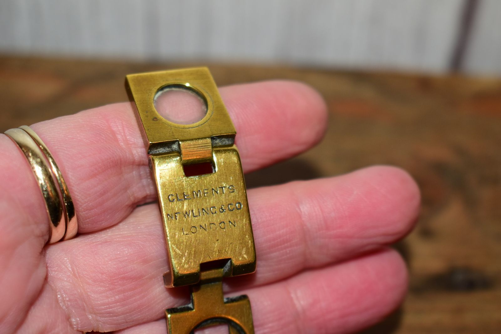 photo for sale Antique Thread Linen Counter   Beautiful Miniature Fob Accessory Clement Newling & Co 1890s