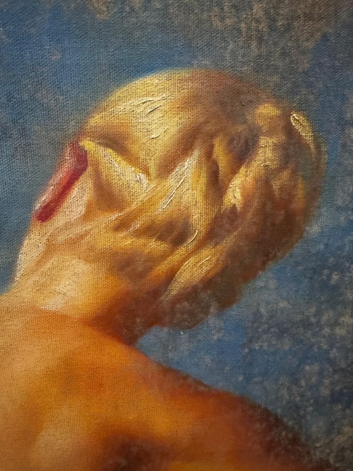 photo furniture Woman Playing A Lute Oil On Canvas Tomasz Rut, Poland 1961