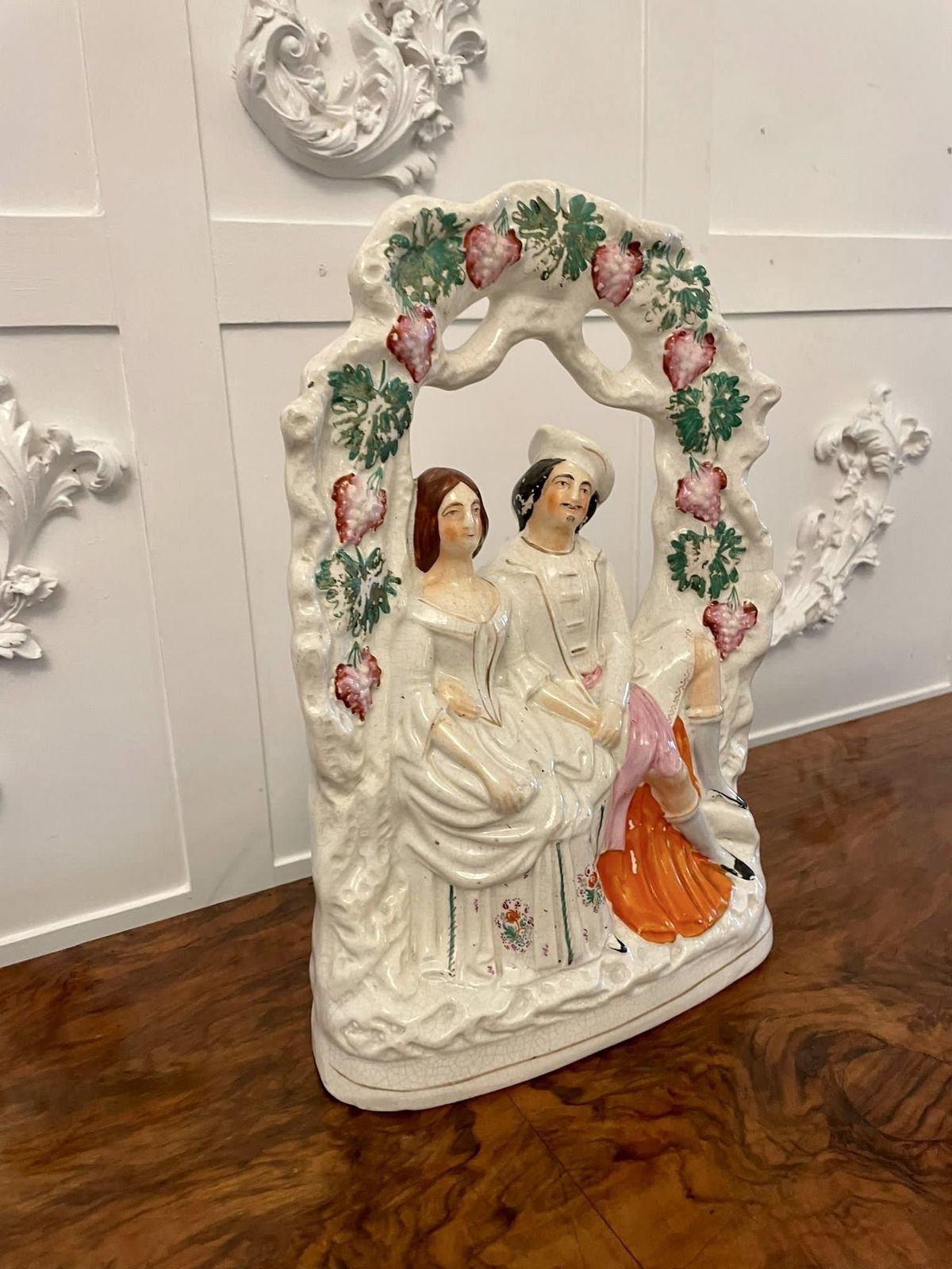 Antique 19th Century Staffordshire Flatback Figure Of A Wedding Scene photo 295.0