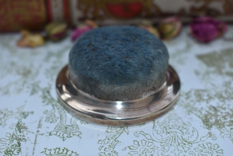 Silver Hat Pin Cushion   Gorgeous Rare Hallmarked 1920 Belonging To Aristocracy With Provenance For Ww1 photo furniture