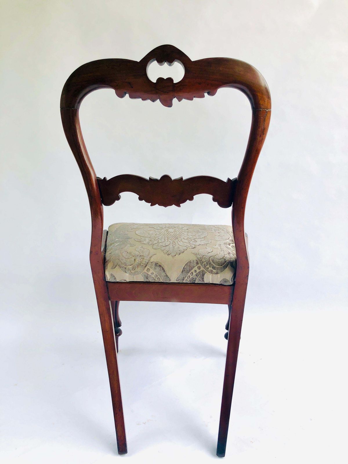 Quality Pair Of Antique William IV Carved Hardwood Side/Desk Chairs, Circa 1830 photo furniture