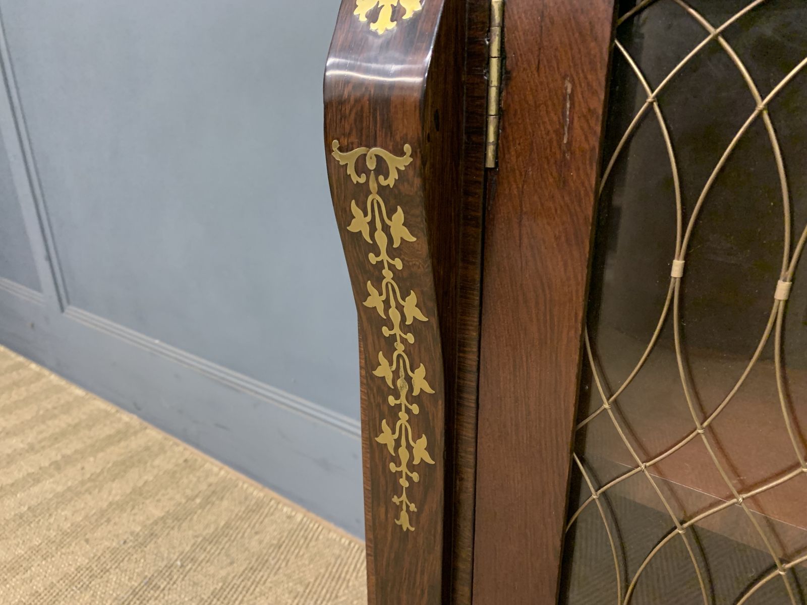 photo vinterior Brass Inlaid Regency Rosewood Chiffonier