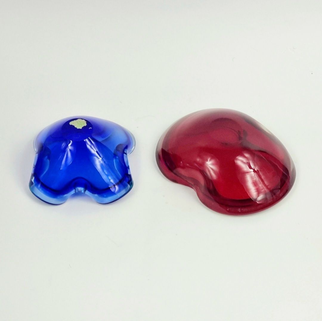 photo furniture Pair Of Mid Century Sommerso Murano Glass Catchalls By Flavio Poli For Seguso, Italy, 1960s
