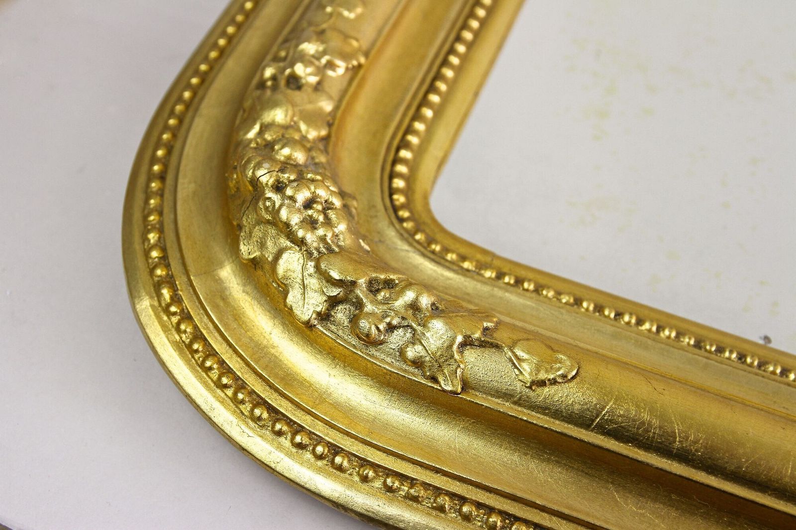 photo furniture 19th Century Golden Biedermeier Wall Mirror With Floral Design, Austria Ca. 1840