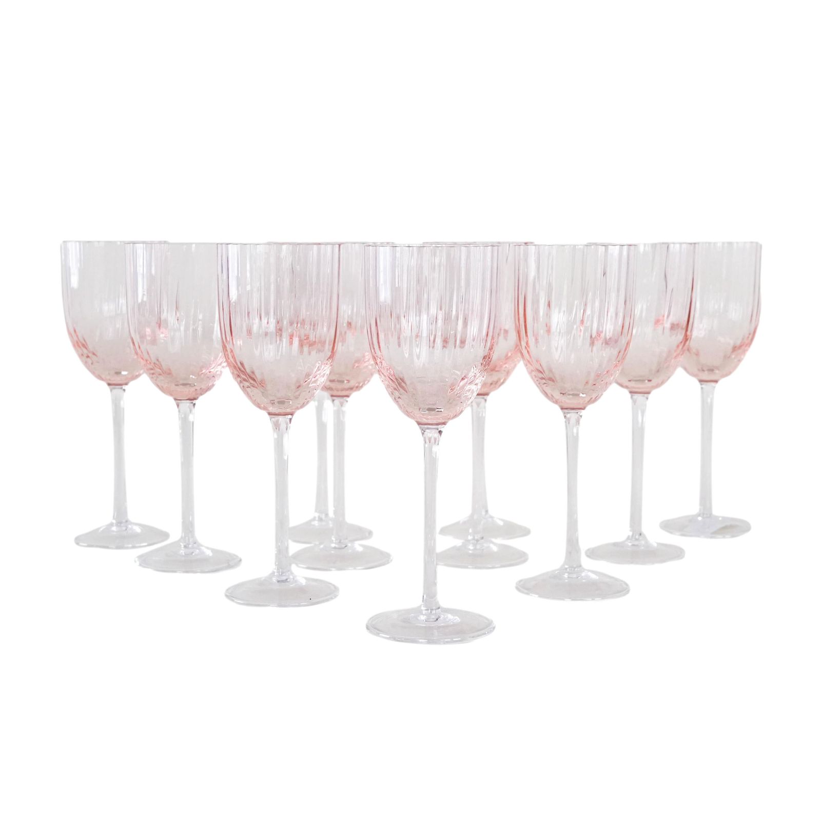 Set Of Wine Glasses French Design  1970s  Made In France