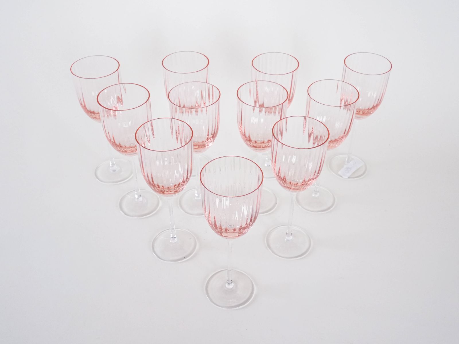 Set Of Wine Glasses French Design  1970s  Made In France photo vinterior