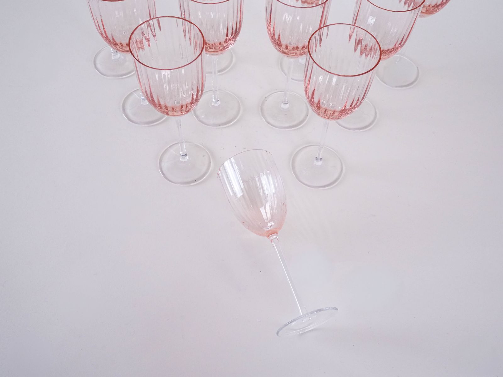 Set Of Wine Glasses French Design  1970s  Made In France photo buy