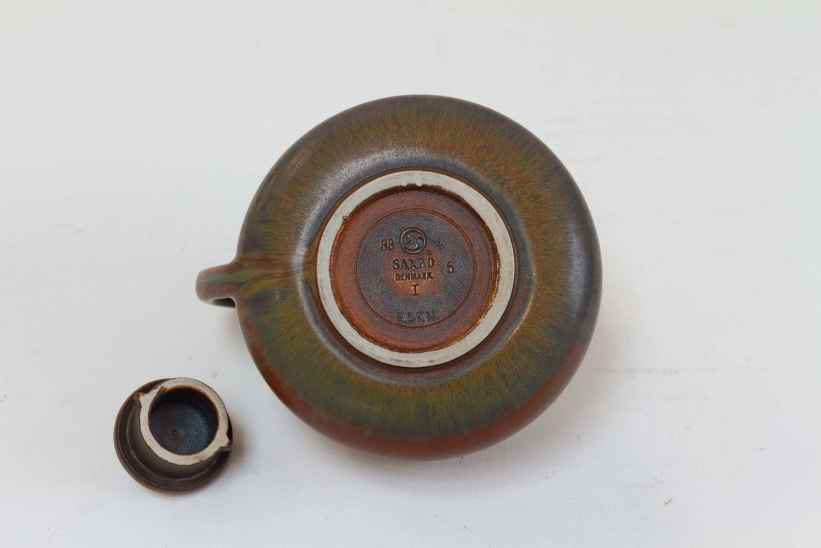 Danish Teapot In Glazed Ceramic By Eva Stæhr Nielsen For Saxbo, 1950s. photo 562.0