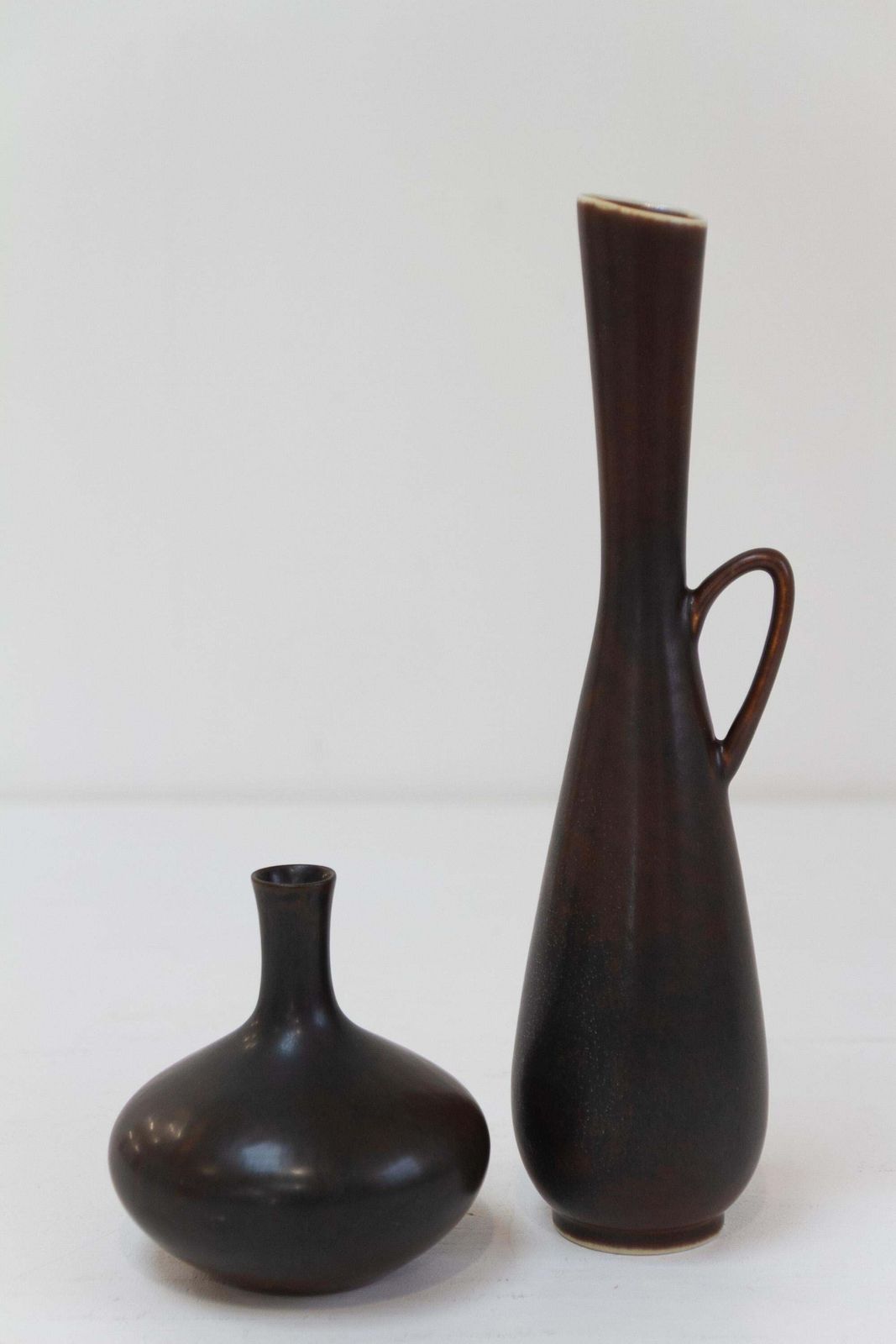 2 Stoneware Vases By Carl Harry Stålhane For Rörstrand Sweden, 1950s. photo for sale