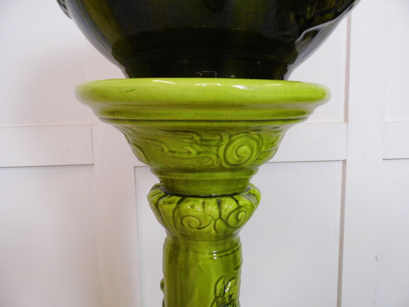 Antique English Aesthetic Movement Jaanese Dragon Jardiniere And Stand 19th Cent photo buy