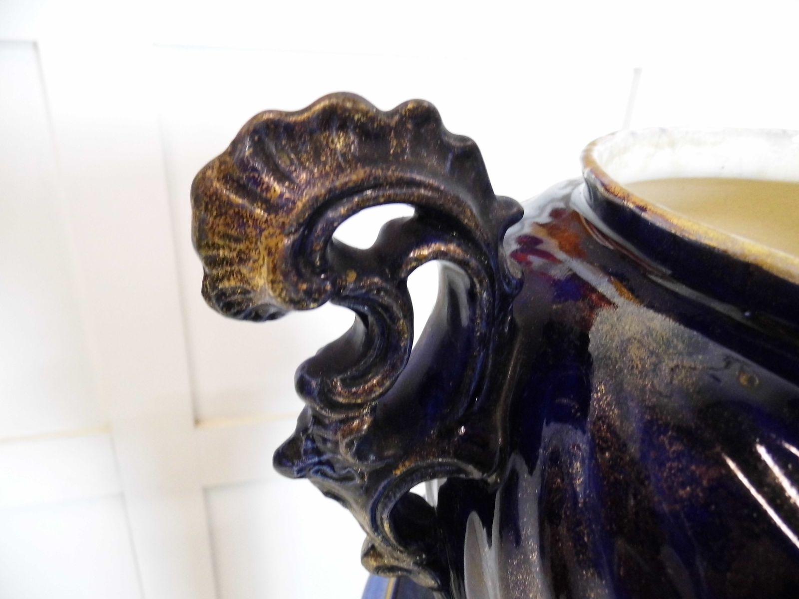 Victorian Jardiniere 19th Century Thomas Forester And Sons Floral Phoenix Ware photo vinterior