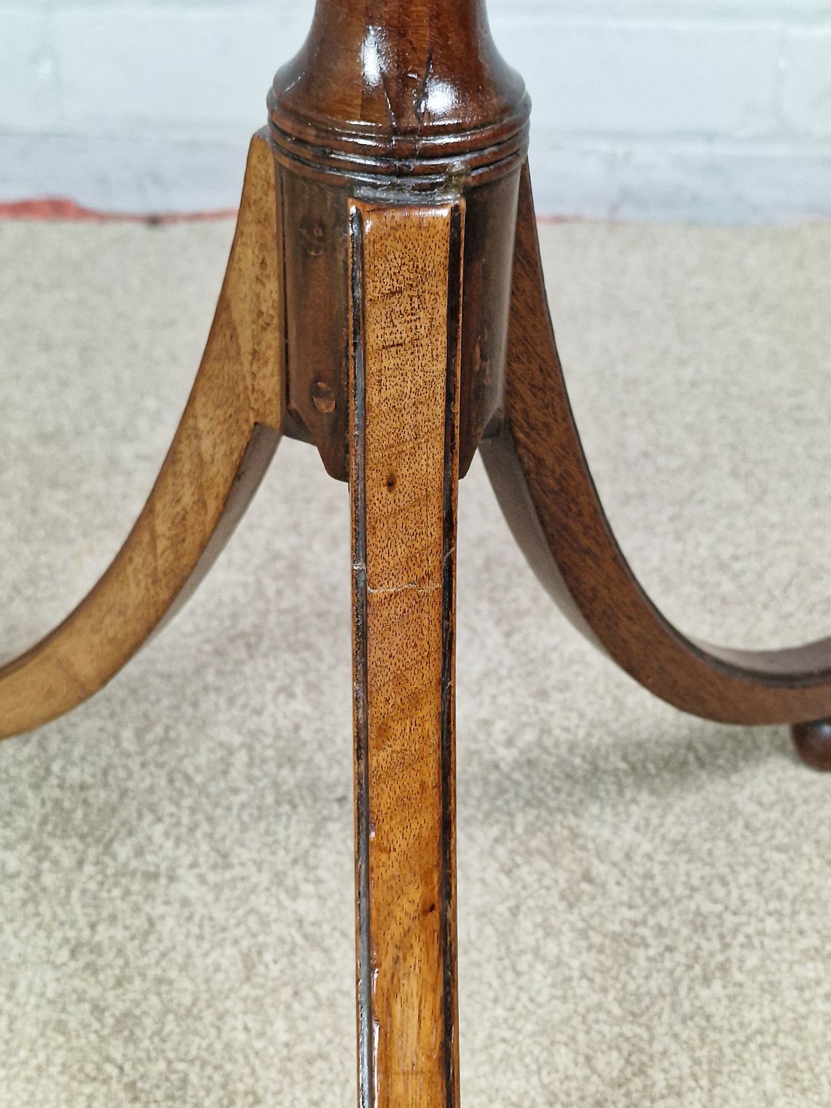 A Regency Mahogany And Boxwood Strung Tripod Table   Early 19th Century photo vintage