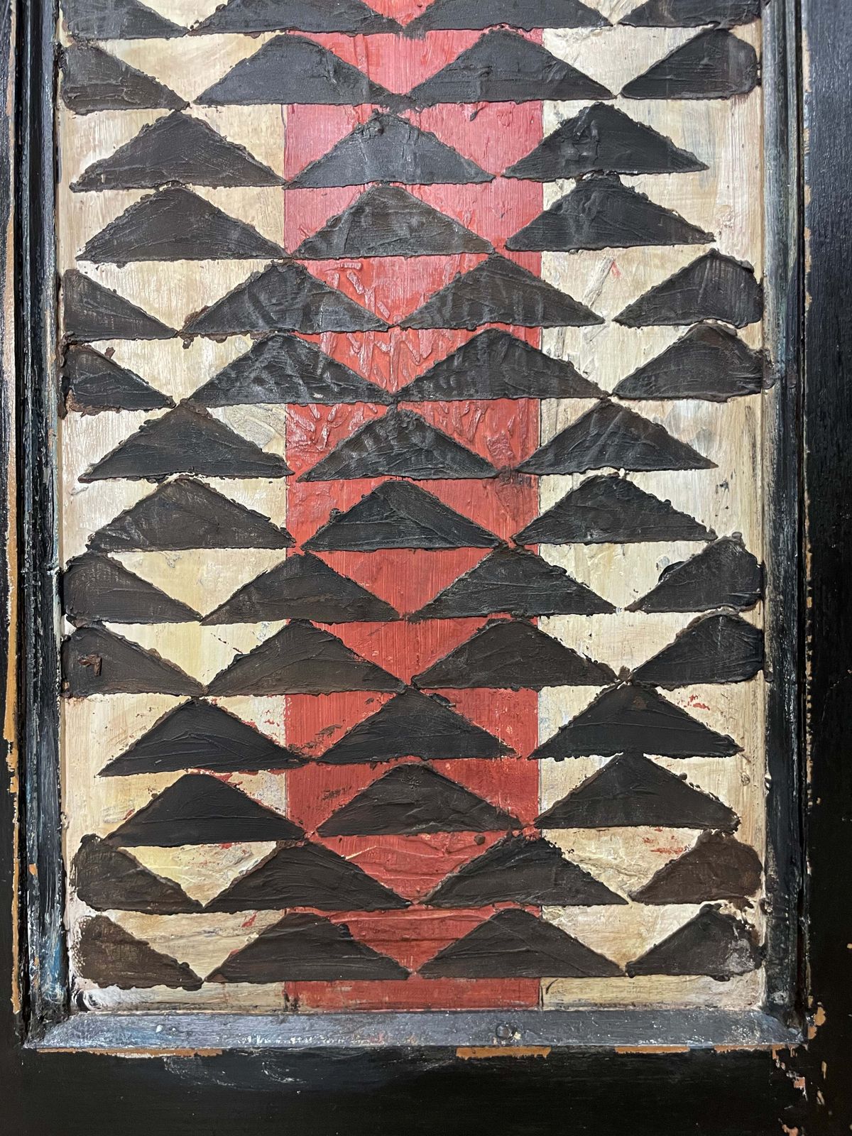 photo for sale Vintage Painted Pine Folk Art Cupboard