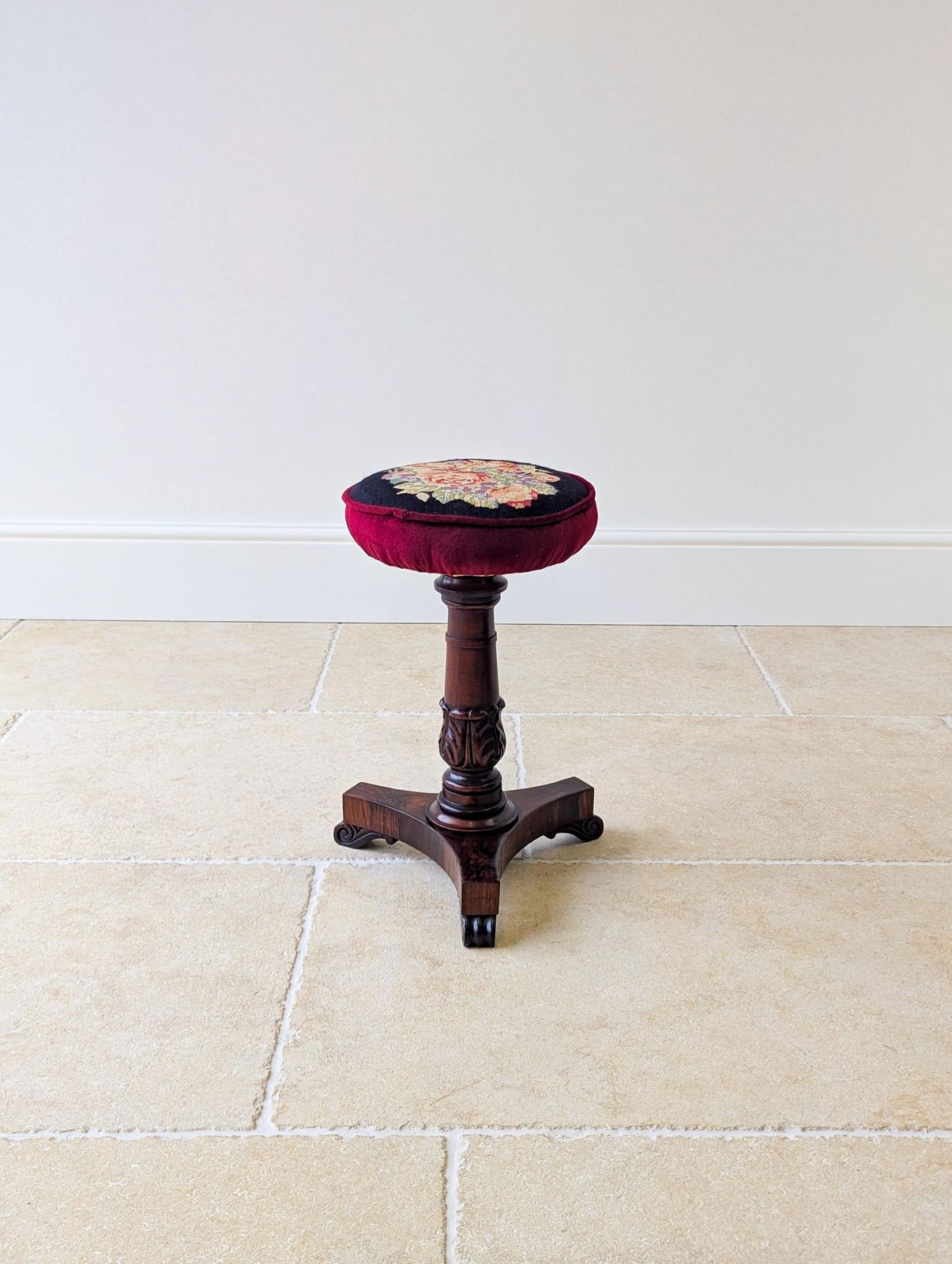 photo buy Antique William IV Rosewood Adjustable Piano Stool C.1830