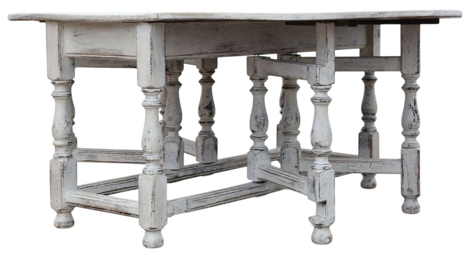 Antique C.1920 Very Large Swedish Drop Leaf Gateleg Dining Table – Painted Finish photo buy
