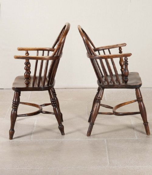 Matched Set Of Eight Early 19th Century Windsor Chairs photo 5445.0