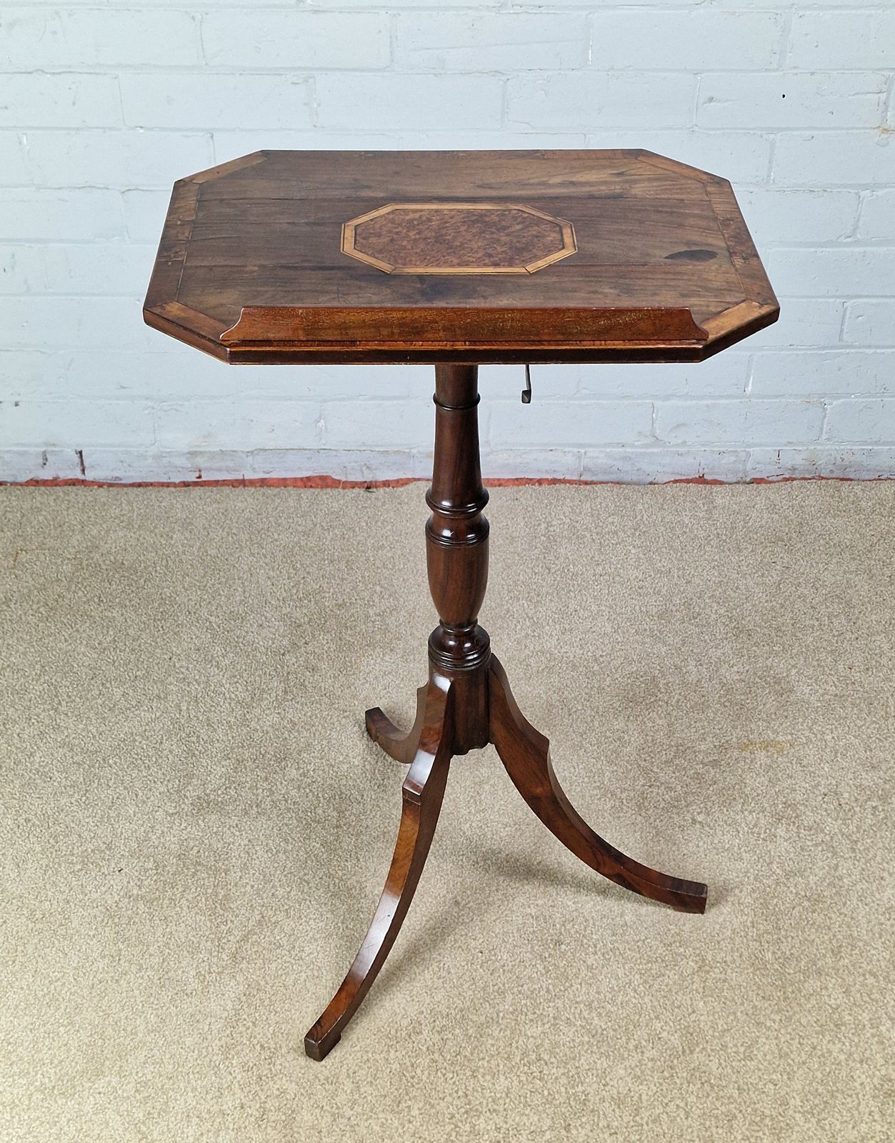 A Regency Mahogany Rosewood Crossbanded Satinwood And Burr Elm Inlaid Reading Ta