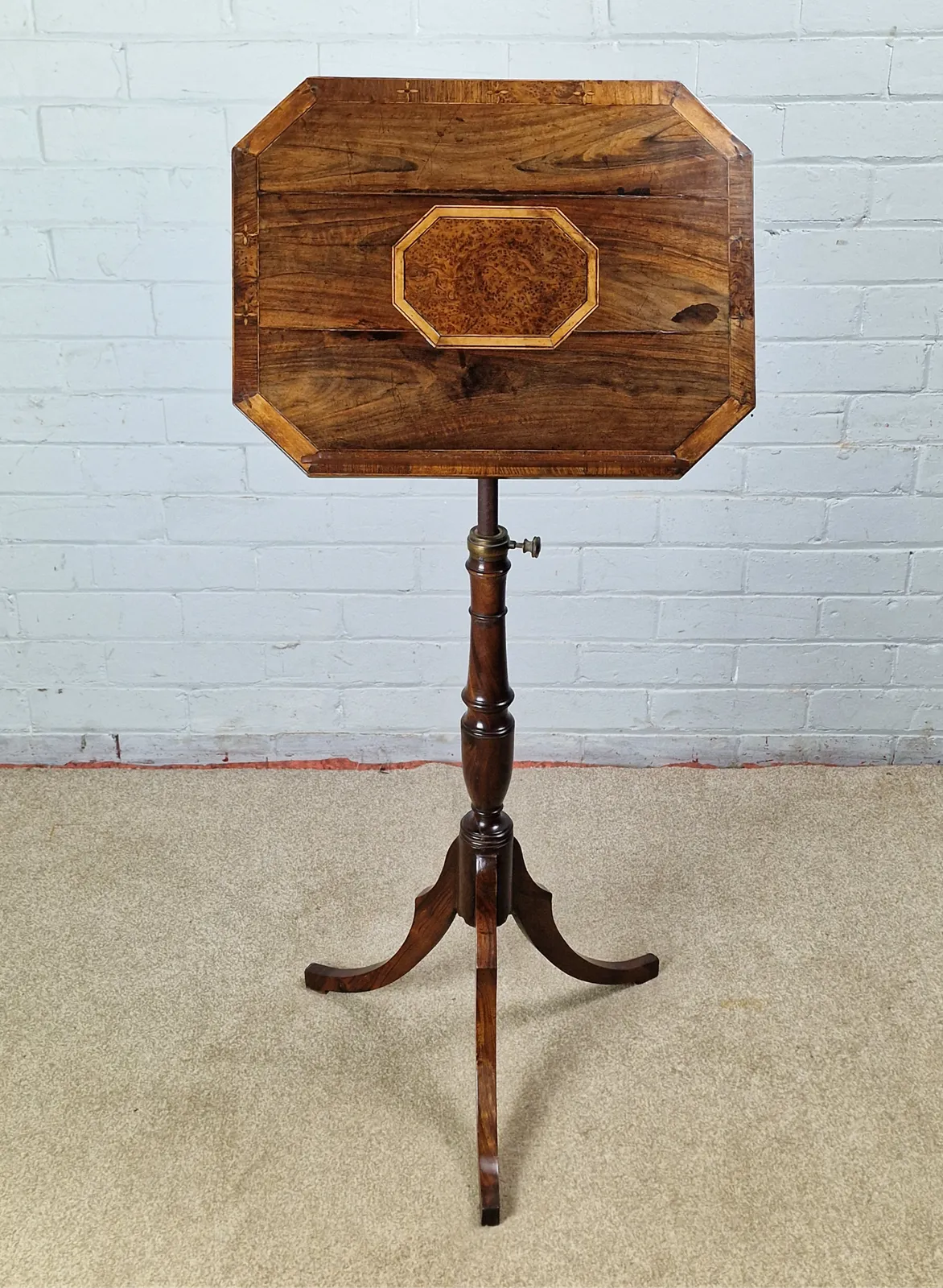 A Regency Mahogany Rosewood Crossbanded Satinwood And Burr Elm Inlaid Reading Ta photo furniture