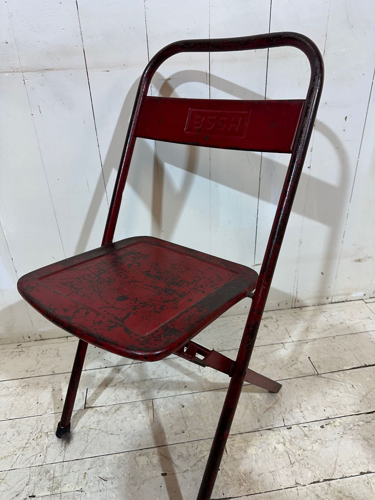 Set Of Four 1940's Steel Folding Mess & Canteen Chairs photo furniture