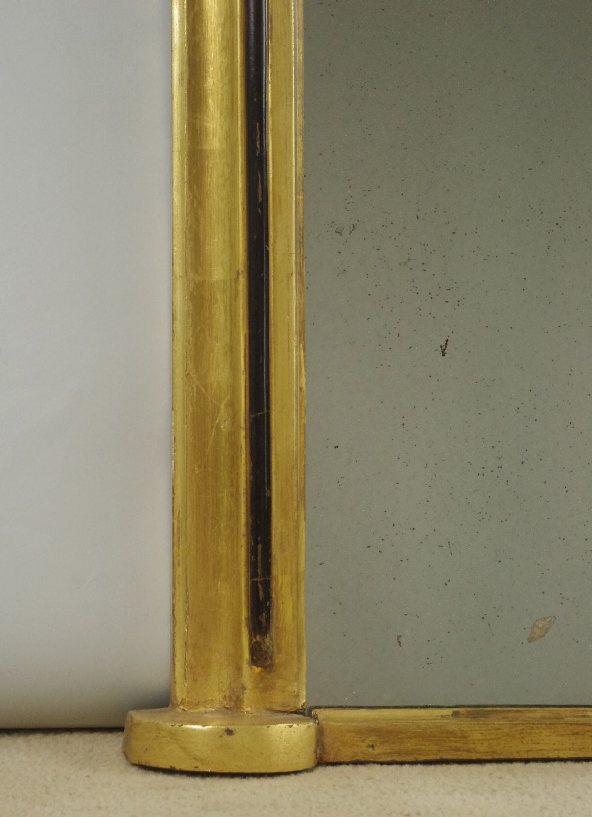 Victorian Gilt And Ebonised Arch Top Overmantle Mirror photo 1200.0