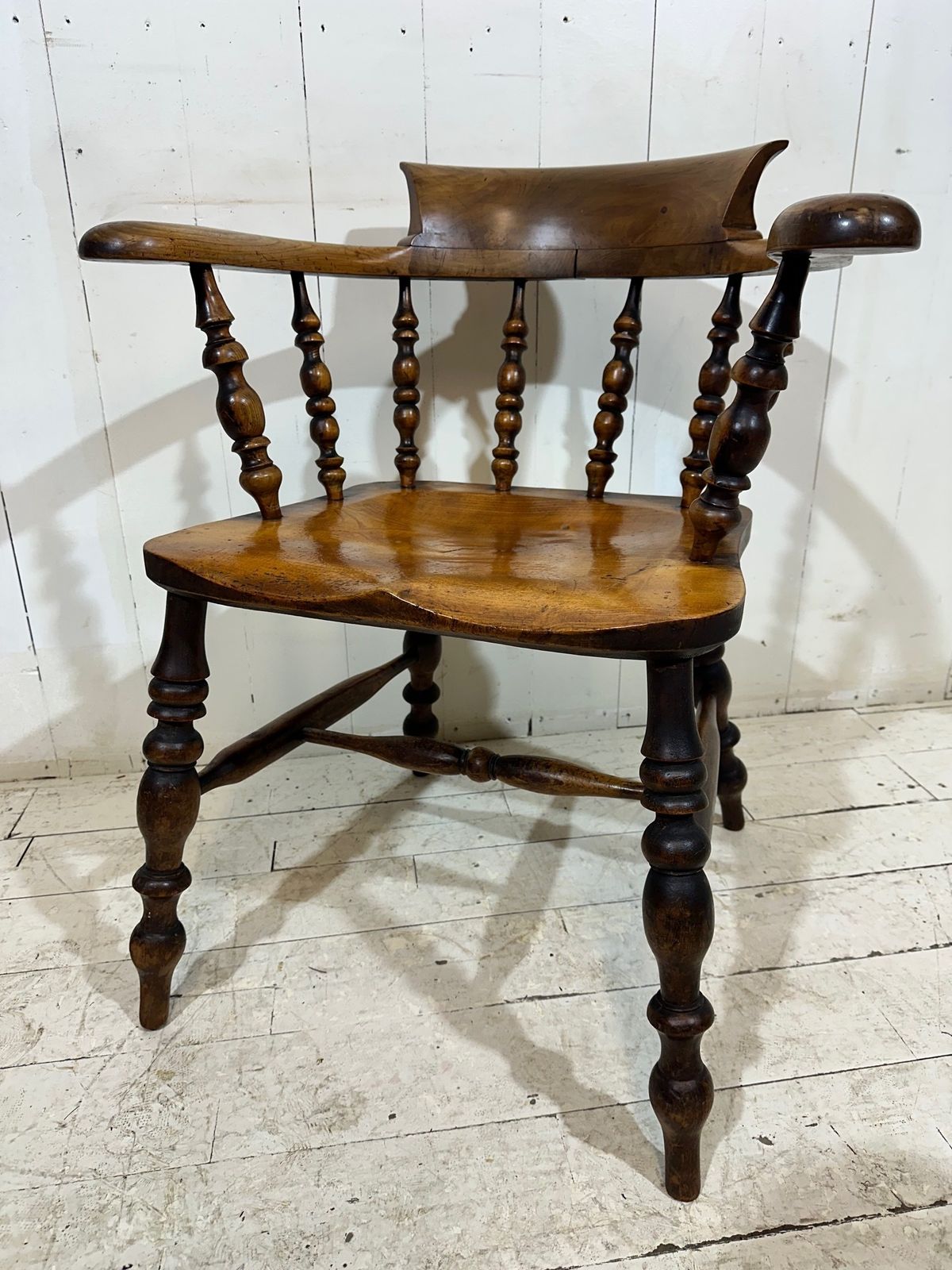 photo furniture Hand Crafted Victorian Captains Armchair In Birch And Elm