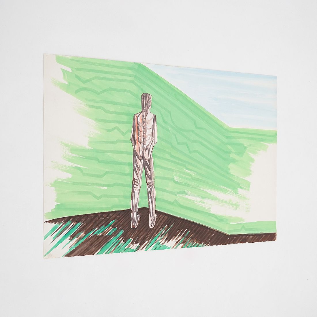 Mario Rossello, Mixed Media On Paper, 1970s photo for sale