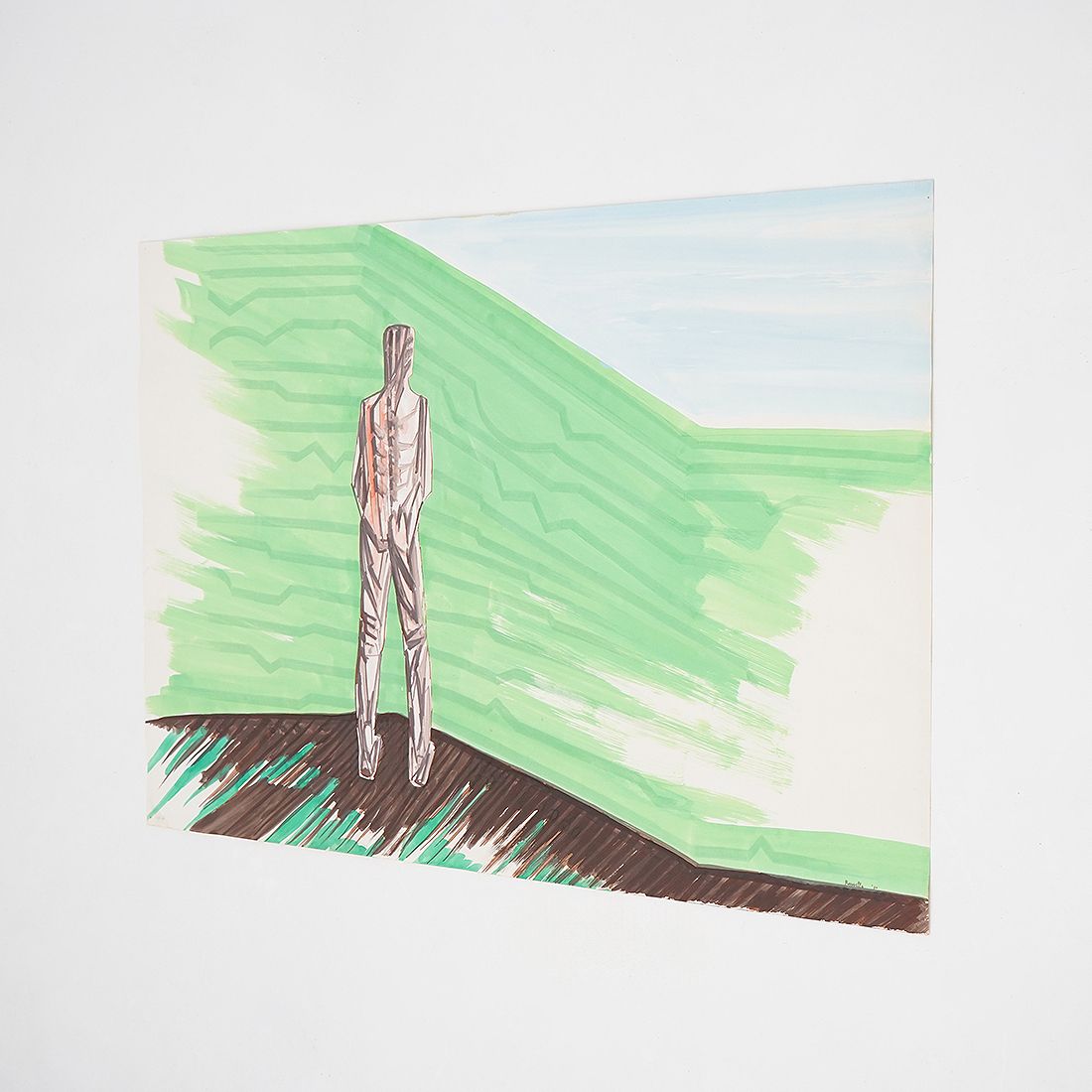 Mario Rossello, Mixed Media On Paper, 1970s photo Art