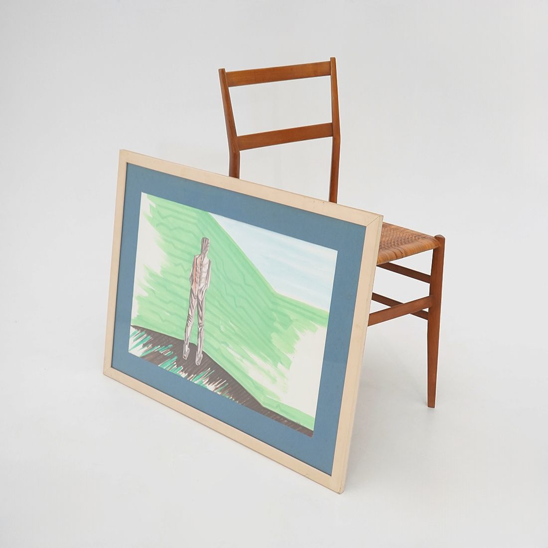 photo vinterior Mario Rossello, Mixed Media On Paper, 1970s