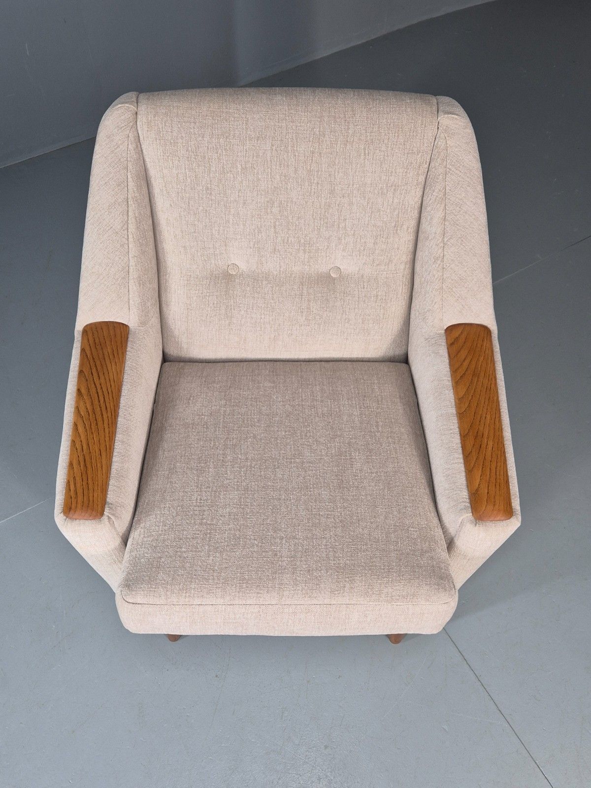 Vintage Danish Mid Century Lounge Chair Teak Frame New Upholstery Eb11777 Mnor photo Furniture