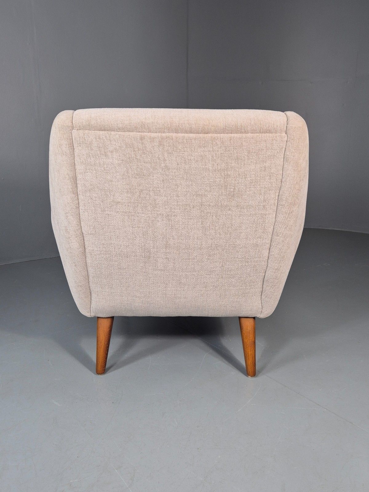 photo vinterior Vintage Danish Mid Century Lounge Chair Teak Frame New Upholstery Eb11777 Mnor