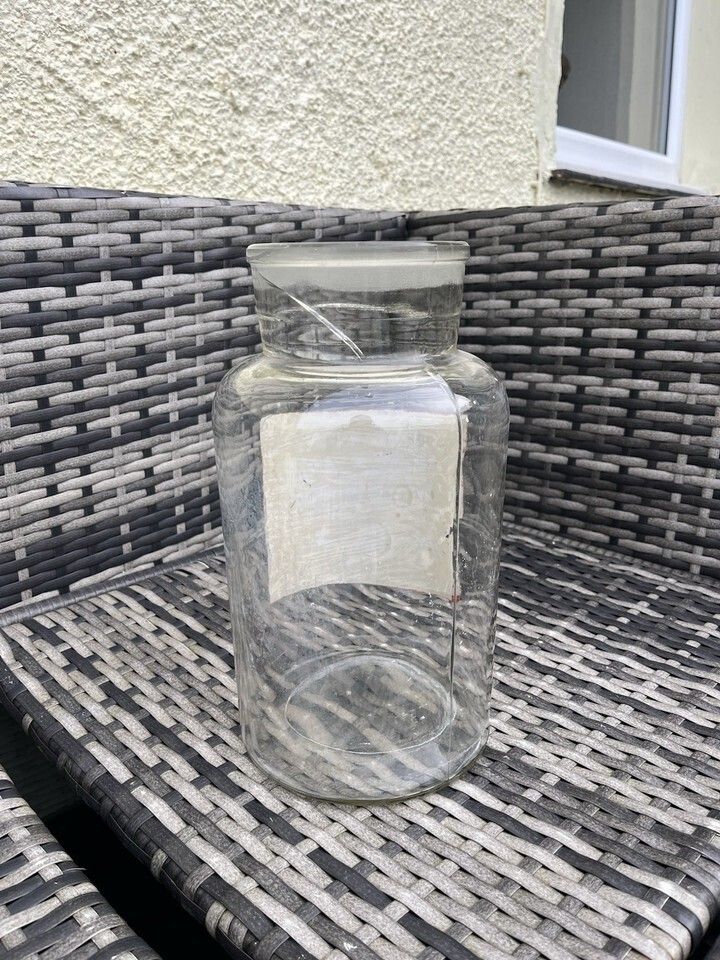 Antique Edwardian Home Made Treacle Toffee Shop Counter Display Glass Sweet Jar photo 95.0