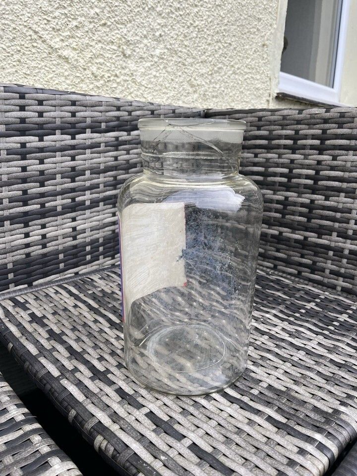Antique Edwardian Home Made Treacle Toffee Shop Counter Display Glass Sweet Jar photo buy