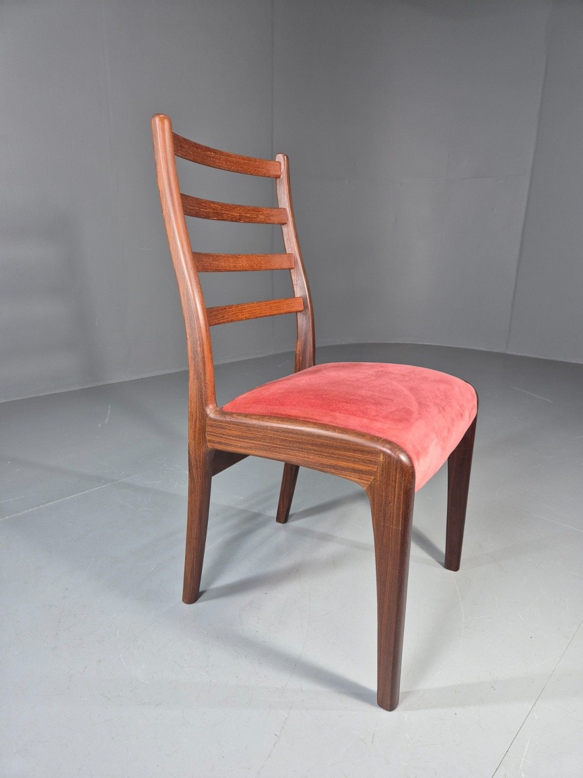 Vintage G Plan Dining Chair 1970s Pink Velour Teak Retro Mcm  Eb11649 Vdin photo 75.0