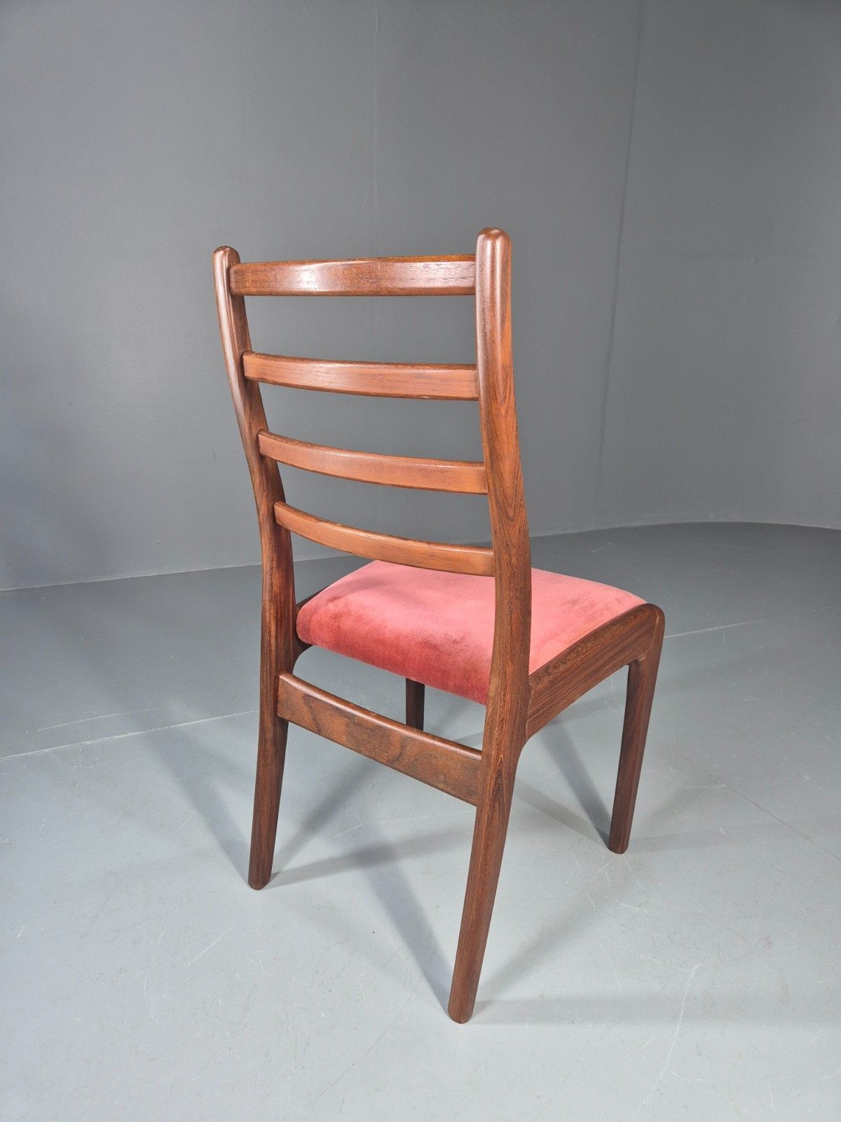 Vintage G Plan Dining Chair 1970s Pink Velour Teak Retro Mcm  Eb11649 Vdin photo buy